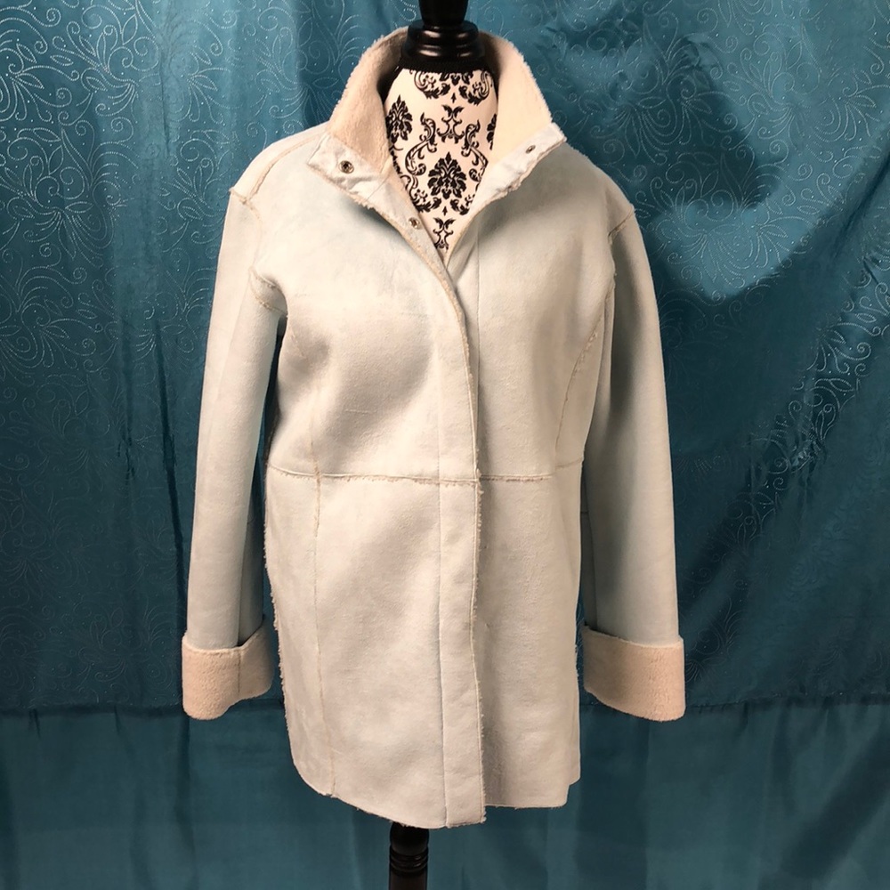 Faux Sherpa Light Blue Coat